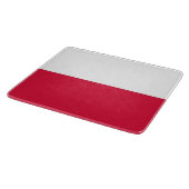 Kleines Glasspanbrett mit polnischer Flagge Schneidebrett (Ecke)