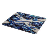 Kleines Glasspanbrett mit Scottish Thistles Schneidebrett (Ecke)