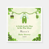 Kleines Glück 1 Kleeblatt Baby Outfit Babydusche Serviette (Vorderseite)