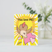 Kleines glückliches Sprichwort, das du mir Liebe! Postkarte (Stehend Vorderseite)