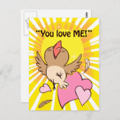 Kleines glückliches Sprichwort, das du mir Liebe! Postkarte (Vorne/Hinten)