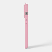 Kleines glückliches süßes rosa Schwein iPhone Hülle (Linke Seite)