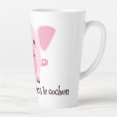 Kleines glückliches süßes rosa Schwein Milchtasse (Rechts)