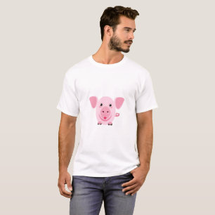 Kleines glückliches süßes rosa Schwein T-Shirt