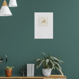 Kleines goldenes botanisches neutrales Poster