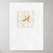 Kleines goldenes botanisches neutrales Poster (Vorne)