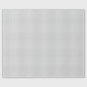 Kleines graues und weißes Gingham-Packpapier Geschenkpapier (Flach)