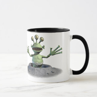 Kleines grünes alien tasse