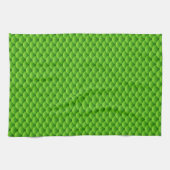 Kleines grünes Fisch-Skala-Muster Handtuch (Horizontal)