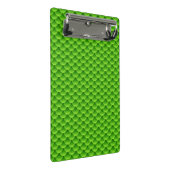 Kleines grünes Fisch-Skala-Muster Mini Klemmbrett (Schrägansicht)