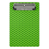 Kleines grünes Fisch-Skala-Muster Mini Klemmbrett (Vorderseite)
