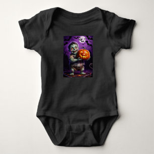 Kleines grünes Monster & Kürbisfreund Baby Strampler