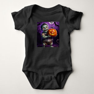 Kleines grünes Monster & Kürbisfreund Baby Strampler