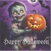 Kleines grünes Monster & Pumpkin Friend Aufkleber (Vorderseite)