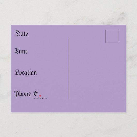 Kleines grünes Monster & Pumpkin Friend Einladungspostkarte (Rückseite)