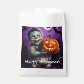 Kleines grünes Monster & Pumpkin Friend Geschenktütchen (Vorderseite)