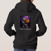 Kleines grünes Monster & Pumpkin Friend Hoodie (Rückseite)
