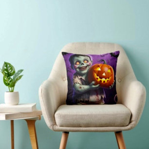 Kleines grünes Monster & Pumpkin Friend Kissen