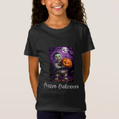Kleines grünes Monster & Pumpkin Friend T-Shirt (Vorderseite)