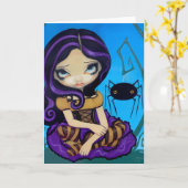 "Kleines Gruß-Karte Fräulein-Muffet" Karte (Gelbe Blume)