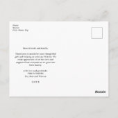 Kleines handgeschriebenes Baby-Foto Vielen Dank Postkarte (Rückseite)