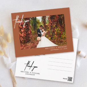 Kleines handgeschriebenes Foto Vielen Dank Terraco Postkarte