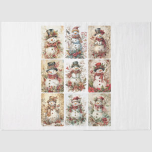 Kleines Handwerk Snowman Seidenpapier