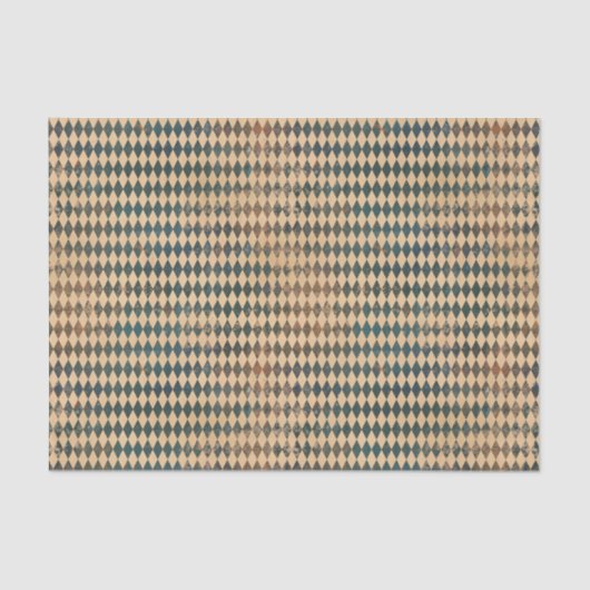 Kleines Harlequin Diamond Muster Seidenpapier (Vorderseite)