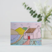 Kleines Haus am Meer Postkarte (Stehend Vorderseite)