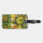 Kleines Haus am Strom im Herbst Gepäckanhänger (Rückseite horizontal)