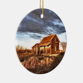 Kleines Haus auf den Ähren Keramik Ornament (Rechts)