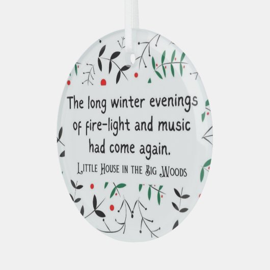 Kleines Haus auf der Prairie Cosy Weihnachten Ornament Aus Glas (Vorderseite links)