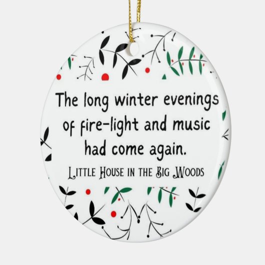 Kleines Haus auf der Prairie Personalisiert Cosy X Keramik Ornament (Links)