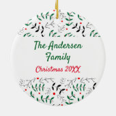 Kleines Haus auf der Prairie Personalisiert Cosy X Keramik Ornament (Hinten)