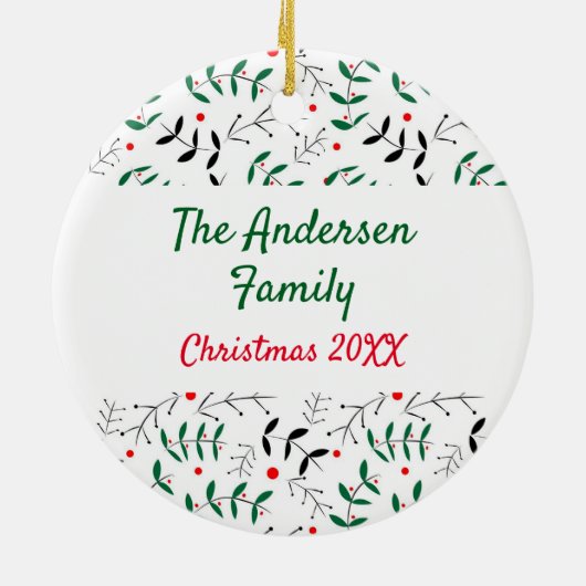 Kleines Haus auf der Prairie Personalisiert Cosy X Keramik Ornament (Hinten)