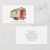 Kleines Haus auf Rädern, Mietobjekten oder Bauern Visitenkarte (Vorne/Hinten)