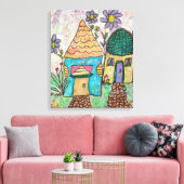 Kleines Haus Große Blume Leinwanddruck (Insitu (Wohnzimmer))