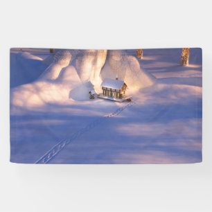 Kleines Haus im Schnee-Banner Banner