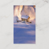 Kleines Haus im Schnee-Lesezeichen Visitenkarte (Rückseite)