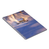 Kleines Haus im Schnee-Notebook Notizblock (Rechte Seite)