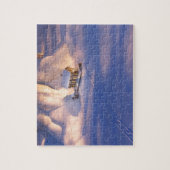 Kleines Haus im Schneepuzzle Puzzle (Vertikal)
