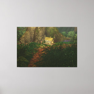 Kleines Haus in der Big Woods Canvas Print Leinwanddruck
