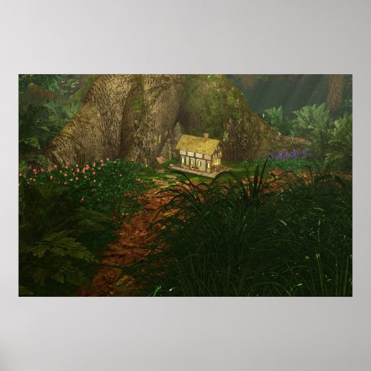 Kleines Haus in der Big Woods Print Poster (Vorne)