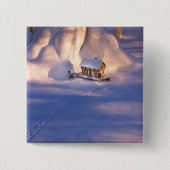 Kleines Haus in der Schneeknöpfe Button (Vorderseite)