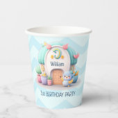 Kleines Haus mit Drache 1. Geburtstag Party Pappbecher (Vorderseite)