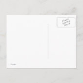 Kleines Haus und Baum mit sonniger neuer Zuhause Ankündigungspostkarte (Rückseite)