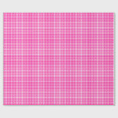 Kleines heißes Rosa-und Weiß-Hahnentrittmuster Geschenkpapier (Flach)