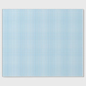 Kleines hellblaues und weißes Gingham-Packpapier Geschenkpapier (Flach)
