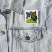 Kleines Henne-Quartett Button (Beispiel)