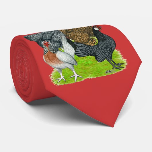 Kleines Henne-Quartett Krawatte (Gerollt)